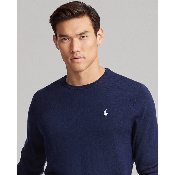 Merino Wool Crewneck Jumper for Men Ralph Lauren UK