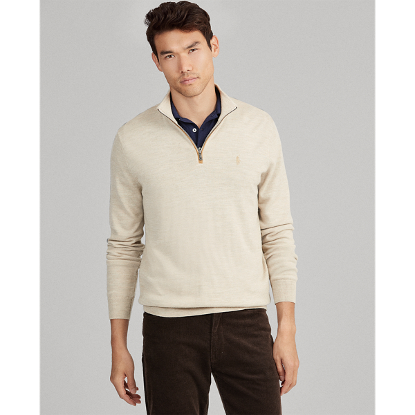 Half zip merino wool sale