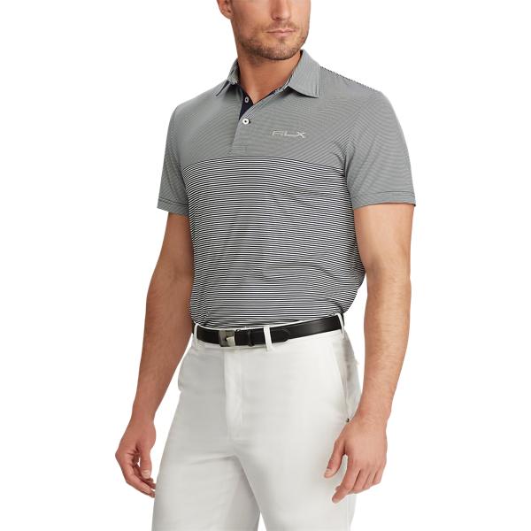 Ceramic White/Navy Custom Slim Performance Polo RLX 4