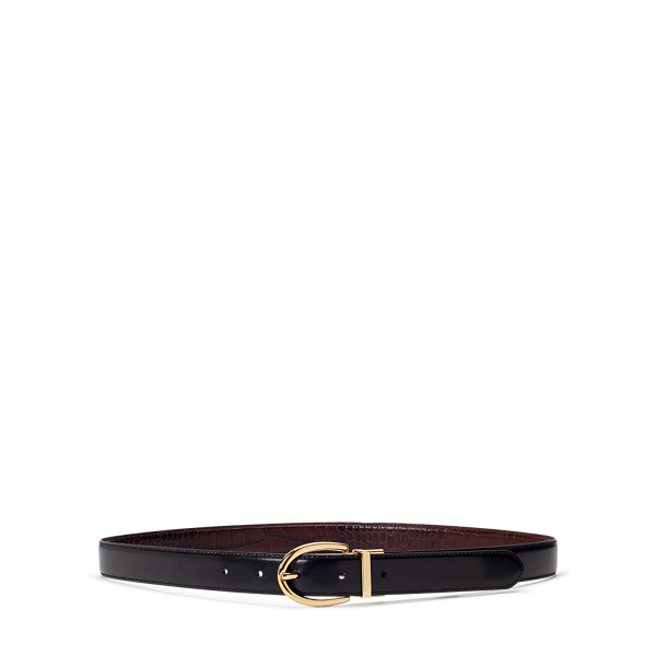 Reversible Leather Belt Lauren in Chocolate/Black 2