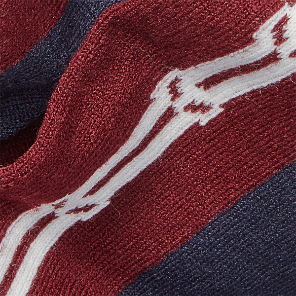 Navy/Wine/Ivory Equestrian Scarf Lauren 3