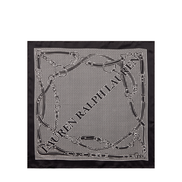 Black Equestrian Silk Scarf Lauren 2