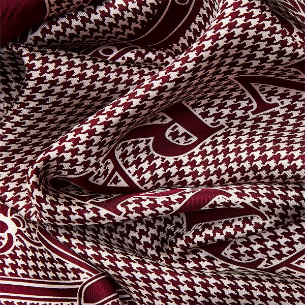 Bordeaux Equestrian Silk Scarf Lauren 3