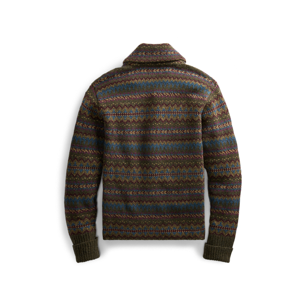 Olive Fairisle Fair Isle Wool-Blend Cardigan RRL 2