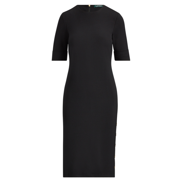 Button Trim Ponte Dress for Women Ralph Lauren NO