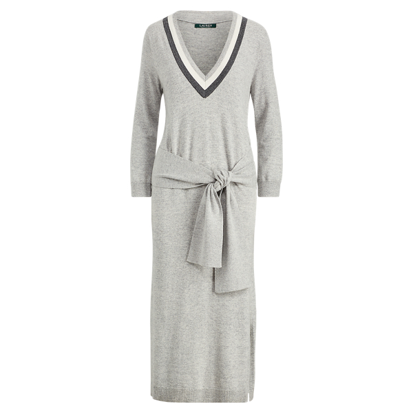 Tied-Waist Cotton-Blend Dress Lauren 1