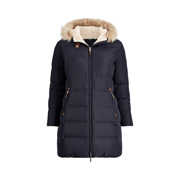 Doorgestikte jas met corduroy afwerking Lauren Woman in 1