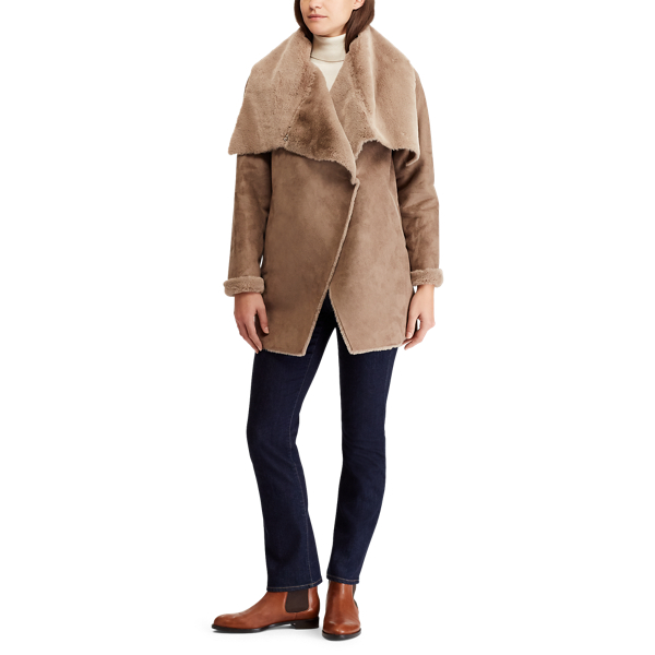 Orders Lauren Ralph Lauren Women’s Faux-Shearling Moto Coat - XS