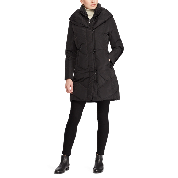 Chevron-Quilted Down Jacket Lauren 2