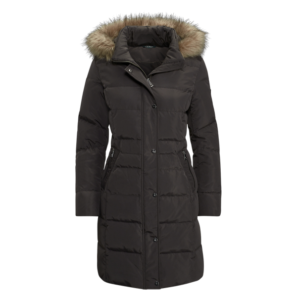 Faux-Fur-Trim Down Coat Lauren 1