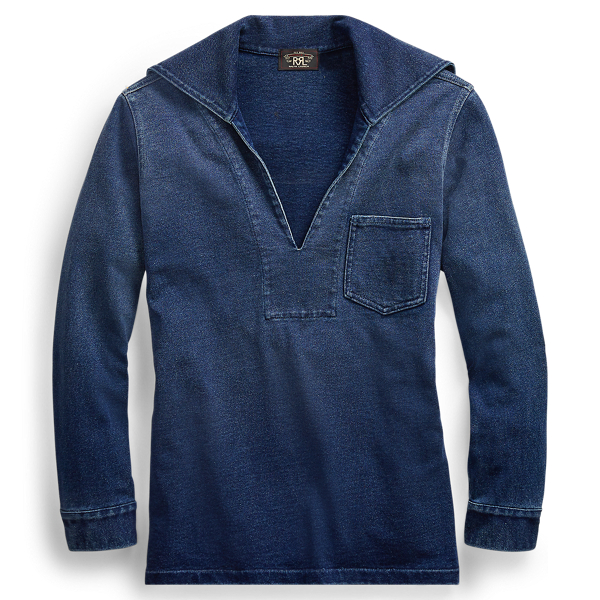 Indigoblaues Seemannshemd RRL in 1