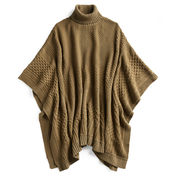 Olive Wool-Cashmere Poncho RRL 1