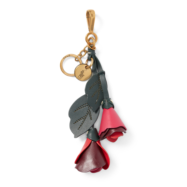 Leather Flower Key Chain