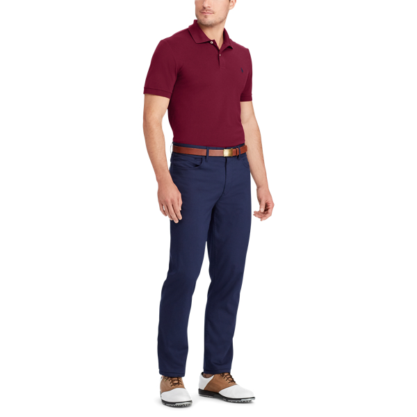 Camisa Polo Custom Slim Polo Golf em Vinho cl&aacute;ssico 4