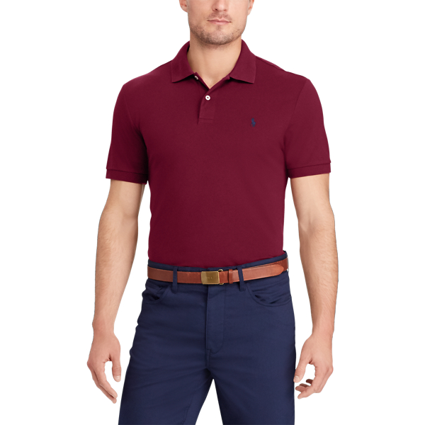 Camisa Polo Custom Slim Polo Golf em Vinho cl&aacute;ssico 5