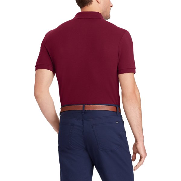Camisa Polo Custom Slim Polo Golf em Vinho cl&aacute;ssico 6