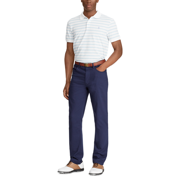 White/Austin Blue/Celadon Custom Slim Performance Polo Polo Golf 4