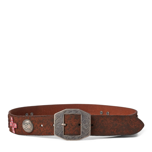 Cinto de couro desgastado. Polo Ralph Lauren em 1