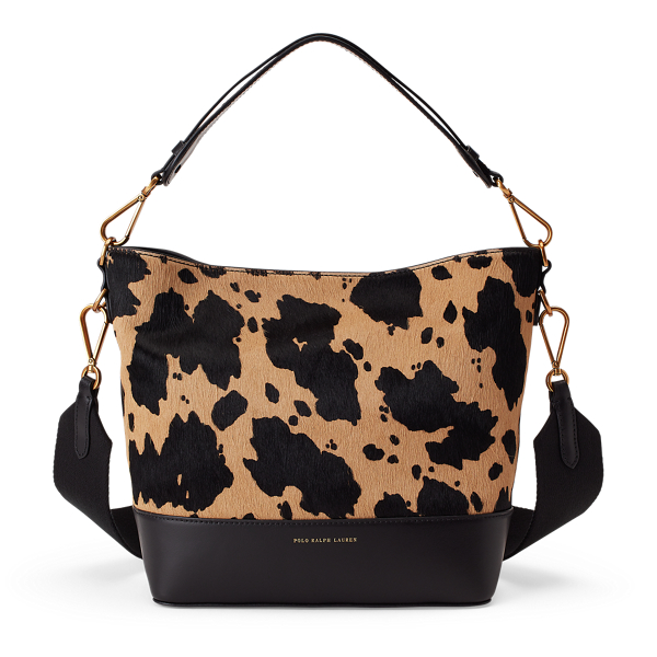 Petit sac seau en poil de vachette Polo Ralph Lauren en 1
