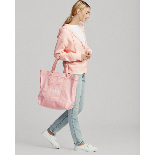 Canvas Love Pink Tote Bag