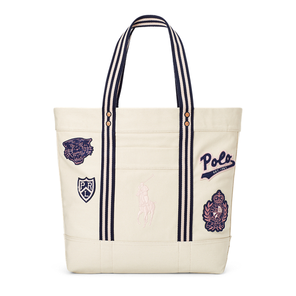 Patchwork Canvas Tote Bag Pink Pony in 1