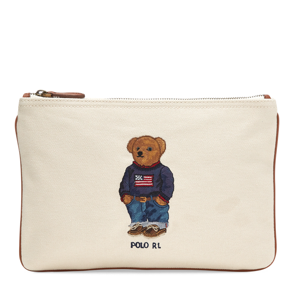 Polo Bear Canvas Zip Pouch for Women | Ralph Lauren® GP