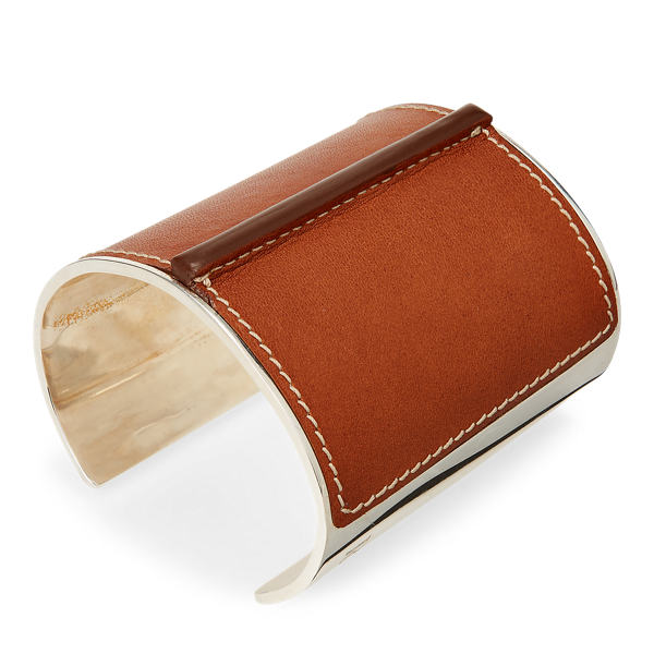 Leather-Silver Cuff Ralph Lauren Collection em 1