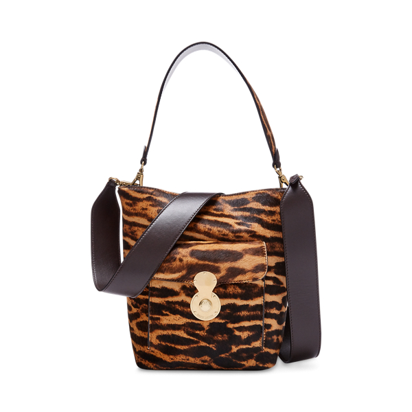 Mini borsa a secchiello RL in cavallino