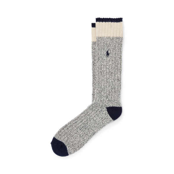 Ribbed Wool-Blend Crew Socks