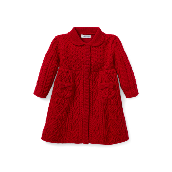 Manteau en laine en tricot d'Aran Baby Girl en 1