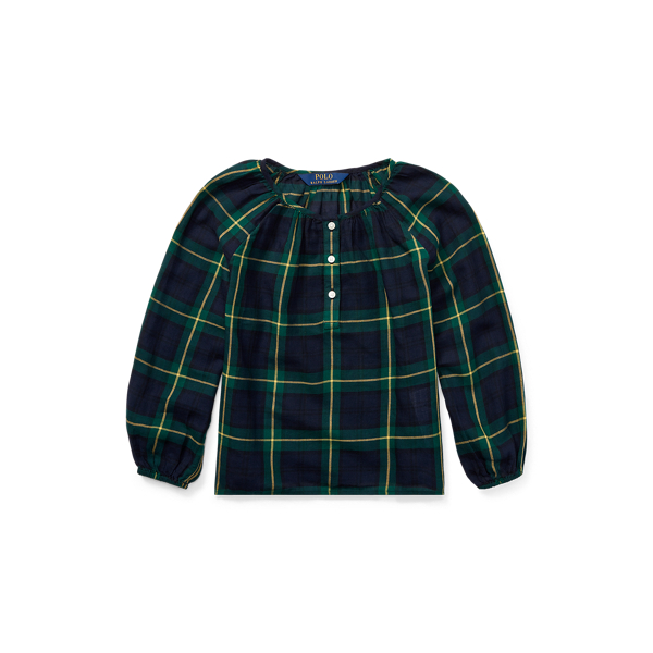 Haut en coton motif tartan Girls 1.5-6.5 Years en 1