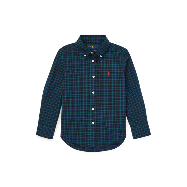 Plaid Cotton Poplin Shirt