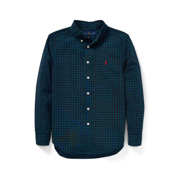 Plaid Cotton Poplin Shirt