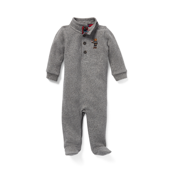 Cotton-Blend-Fleece Coverall Baby Boy 1