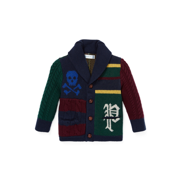 Patchwork Merino Cardigan Baby Boy 1