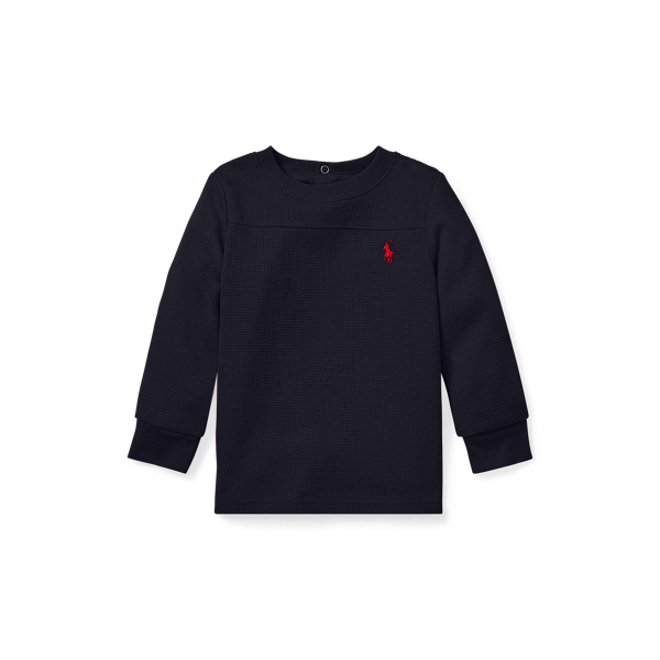 Waffle-Knit Crewneck T-Shirt Baby Boy em 1
