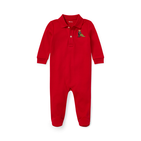 Tutina in cotone con Polo Bear Baby Boy in 1