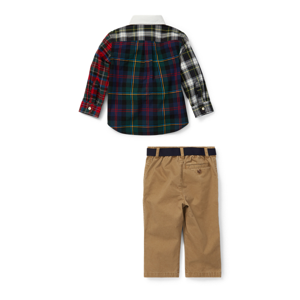 Multi Fun Shirt & Belted Chino Set Baby Boy 2