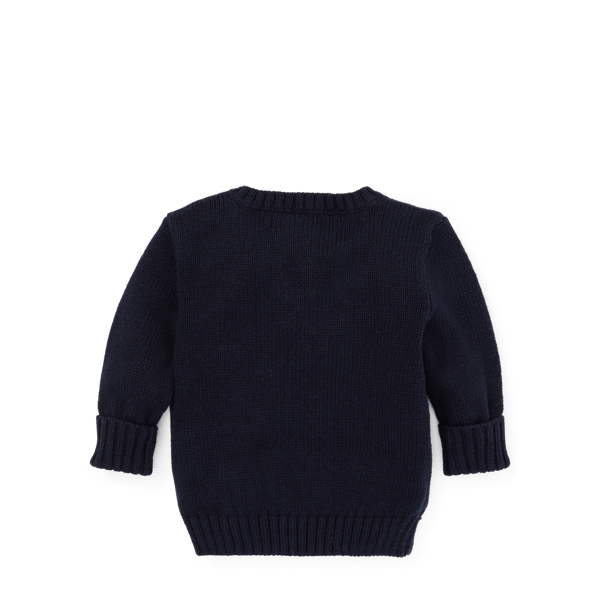 Hunter Navy Polo Bear Cotton Sweater Baby Boy 2