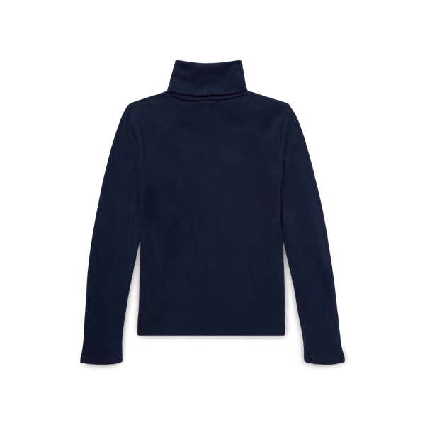Refined Navy Cotton-Modal Turtleneck Girls 7-14 Years 2