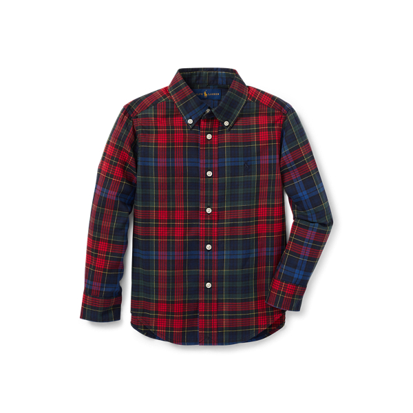 Chemise en serg&eacute; de coton &eacute;cossais Boys 1.5-6 Years en 1
