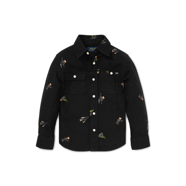 Polo Bear Cotton Flannel Shirt Boys 1.5-6 Years 1
