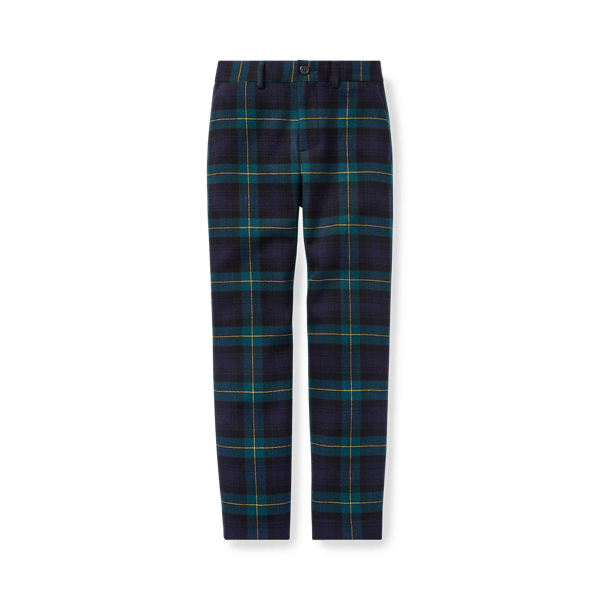 Slim Tartan Wool Twill Trouser Boys 6-14 Years in 1