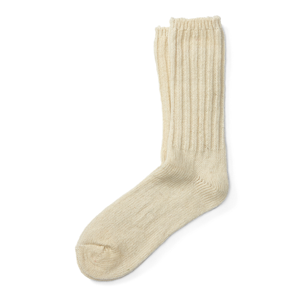 Natural Rib-Knit Wool-Blend Boot Socks Polo Ralph Lauren 1