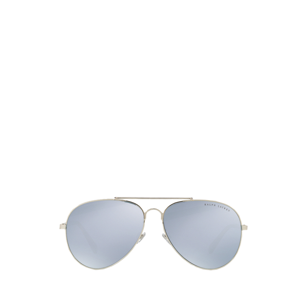 Silver Mirrored Pilot Sunglasses Ralph Lauren 2