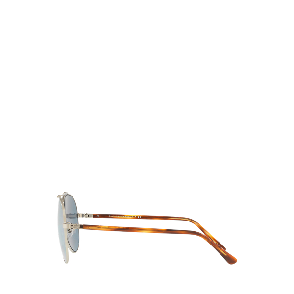 Silver Mirrored Pilot Sunglasses Ralph Lauren 3