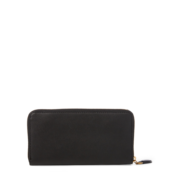 Black/Black Natural Geo Leather Zip Wallet Lauren 2