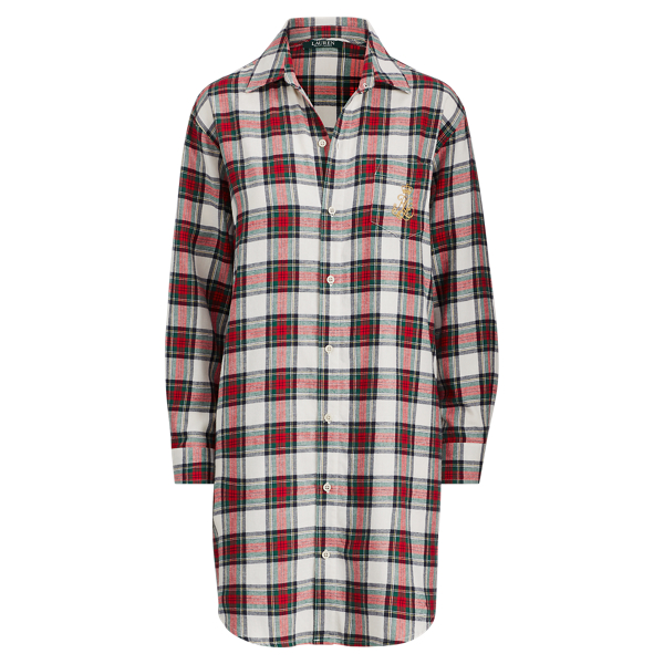 Ralph lauren flannel nightshirt hotsell