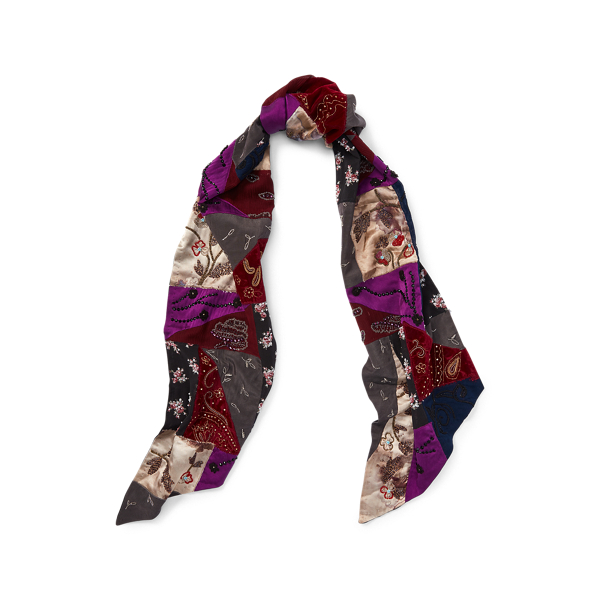 &Eacute;charpe patchwork brod&eacute;e Ralph Lauren Collection en 1
