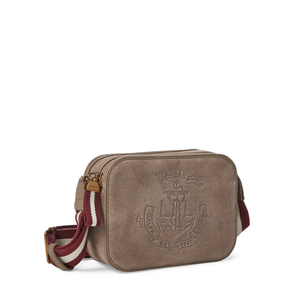 Taupe Suede Crossbody Bag Lauren 2